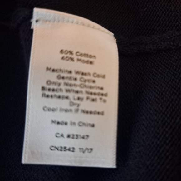 Talbots Women's Navy Cap Sleeve Dress with Ruffle Open Front Cardigan Size XL - Picture 4 of 16